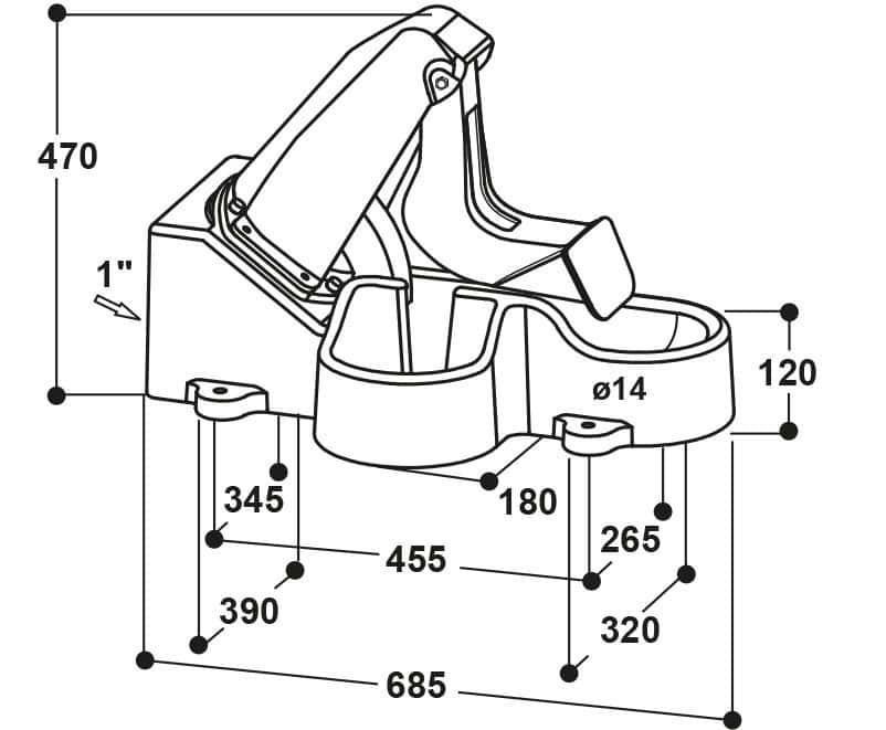Diaphragm pasture pump Mod. 548 JUNIOR - Image 3